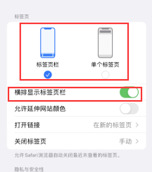 雅江iPhone授权维修分享Safari浏览器如何切换标签栏位置 