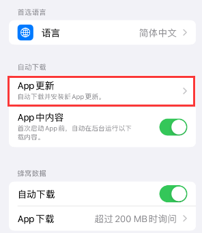 雅江苹果15维修中心如何让iPhone15APP自动更新