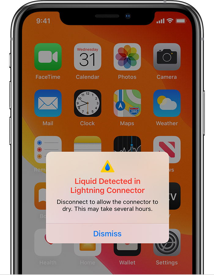 雅江苹果手机维修分享iPhone 12 在充电时出现 “闪电接口检测到液体”的提示怎么办 